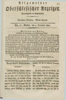Allgemeiner Oberschlesischer Anzeiger. Jg.14, Quartal 4, Nro. 97 (4 December 1824)