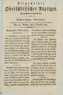 Allgemeiner Oberschlesischer Anzeiger. Jg.14, Quartal 4, Nro. 98 (8 December 1824)