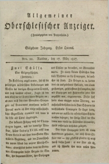 Allgemeiner Oberschlesischer Anzeiger. Jg.17, Quartal 1, Nro. 22 (17 März 1827)