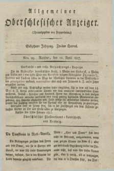 Allgemeiner Oberschlesischer Anzeiger. Jg.17, Quartal 2, Nro. 29 (11 April 1827)