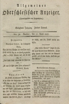 Allgemeiner Oberschlesischer Anzeiger. Jg.17, Quartal 2, Nro. 32 (21 April 1827)