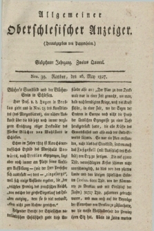 Allgemeiner Oberschlesischer Anzeiger. Jg.17, Quartal 2, Nro. 39 (16 May 1827) + dod.