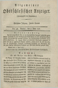 Allgemeiner Oberschlesischer Anzeiger. Jg.17, Quartal 2, Nro. 46 (9 Juny 1827) + dod.
