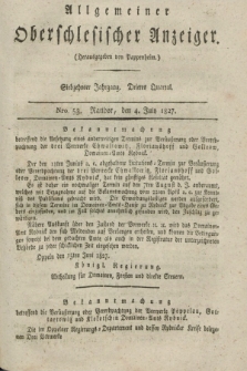 Allgemeiner Oberschlesischer Anzeiger. Jg.17, Quartal 3, Nro. 53 (4 July 1827)