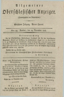 Allgemeiner Oberschlesischer Anzeiger. Jg.17, Quartal 4, Nro. 94 (24 November 1827)