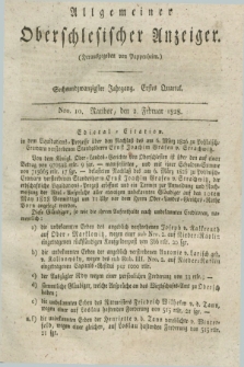 Allgemeiner Oberschlesischer Anzeiger. Jg.26, Quartal 1, Nro. 10 (2 Februar 1828)