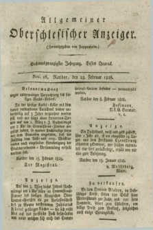 Allgemeiner Oberschlesischer Anzeiger. Jg.26, Quartal 1, Nro. 16 (23 Februar 1828)