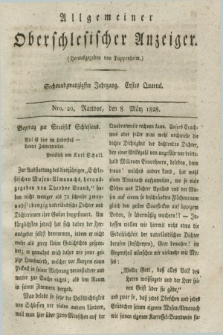 Allgemeiner Oberschlesischer Anzeiger. Jg.26, Quartal 1, Nro. 20 (8 März 1828) + dod.