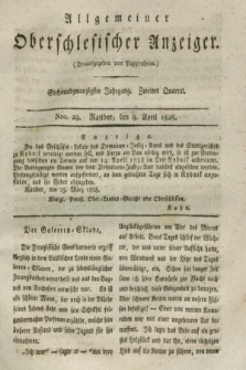 Allgemeiner Oberschlesischer Anzeiger. Jg.26, Quartal 2, Nro. 29 (9 April 1828)