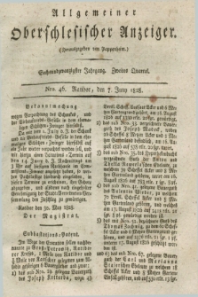 Allgemeiner Oberschlesischer Anzeiger. Jg.26, Quartal 2, Nro. 46 (7 Juny 1828)