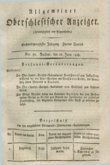 Allgemeiner Oberschlesischer Anzeiger. Jg.26, Quartal 2, Nro. 50 (21 Juny 1828)