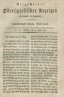 Allgemeiner Oberschlesischer Anzeiger. Jg.26, Quartal 3, Nro. 55 (9 July 1828)