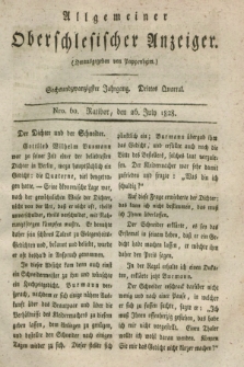 Allgemeiner Oberschlesischer Anzeiger. Jg.26, Quartal 3, Nro. 60 (26 July 1828)