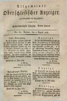 Allgemeiner Oberschlesischer Anzeiger. Jg.26, Quartal 3, Nro. 62 (2 August 1828)