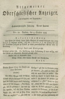 Allgemeiner Oberschlesischer Anzeiger. Jg.26, Quartal 4, Nro. 80 (4 Oktober 1828)
