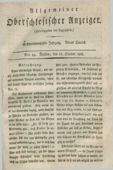 Allgemeiner Oberschlesischer Anzeiger. Jg.26, Quartal 4, Nro. 84 (18 October 1828)