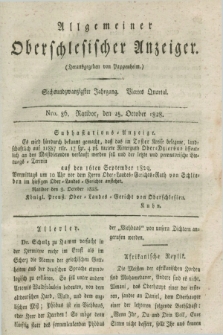 Allgemeiner Oberschlesischer Anzeiger. Jg.26, Quartal 4, Nro. 86 (25 October 1828)