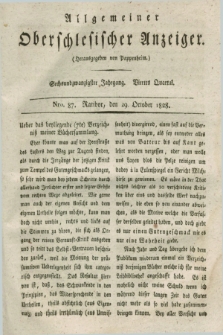 Allgemeiner Oberschlesischer Anzeiger. Jg.26, Quartal 4, Nro. 87 (29 October 1828)