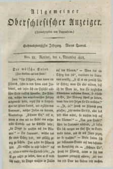 Allgemeiner Oberschlesischer Anzeiger. Jg.26, Quartal 4, Nro. 88 (1 November 1828)