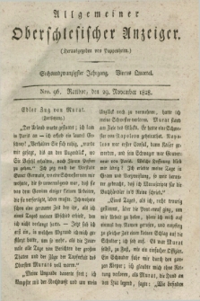 Allgemeiner Oberschlesischer Anzeiger. Jg.26, Quartal 4, Nro. 96 (29 November 1828)