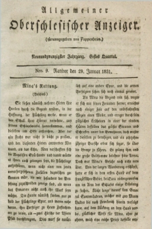 Allgemeiner Oberschlesischer Anzeiger. Jg.29, Quartal 1, Nro. 9 (29 Januar 1831)