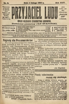 Przyjaciel Ludu : organ Polskiego Stronnictwa Ludowego. 1912, nr 6