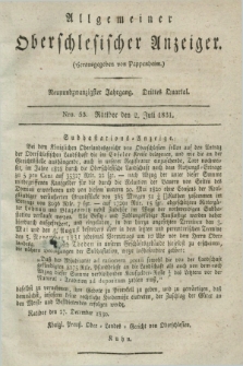 Allgemeiner Oberschlesischer Anzeiger. Jg.29, Quartal 3, Nro. 53 (2 Juli 1831) + dod.
