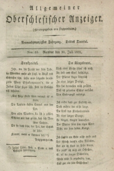 Allgemeiner Oberschlesischer Anzeiger. Jg.29, Quartal 3, Nro. 61 (30 Juli 1831)