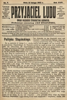 Przyjaciel Ludu : organ Polskiego Stronnictwa Ludowego. 1912, nr 7