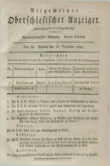 Allgemeiner Oberschlesischer Anzeiger. Jg.29, Quartal 4, Nro. 99 (10 December 1831)