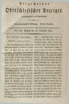 Allgemeiner Oberschlesischer Anzeiger. Jg.29, Quartal 4, Nro. 100 (14 December 1831)