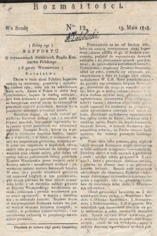 Rozmaitości. 1818, nr 12