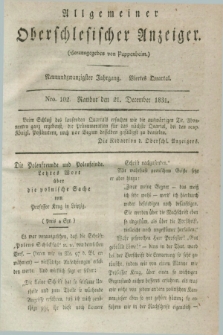 Allgemeiner Oberschlesischer Anzeiger. Jg.29, Quartal 4, Nro. 102 (21 December 1831)