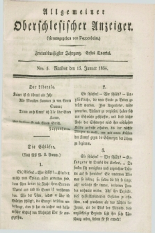 Allgemeiner Oberschlesischer Anzeiger. Jg.32, Quartal 1, Nro. 5 (15 Januar 1834)