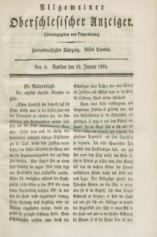 Allgemeiner Oberschlesischer Anzeiger. Jg.32, Quartal 1, Nro. 8 (25 Januar 1834)