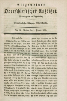 Allgemeiner Oberschlesischer Anzeiger. Jg.32, Quartal 1, Nro. 10 (1 Februar 1834)