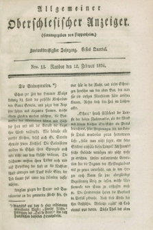 Allgemeiner Oberschlesischer Anzeiger. Jg.32, Quartal 1, Nro. 13 (12 Februar 1834)