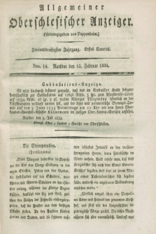 Allgemeiner Oberschlesischer Anzeiger. Jg.32, Quartal 1, Nro. 14 (15 Februar 1834)