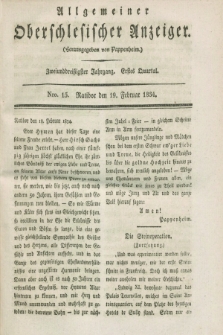 Allgemeiner Oberschlesischer Anzeiger. Jg.32, Quartal 1, Nro. 15 (19 Februar 1834)