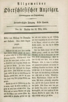 Allgemeiner Oberschlesischer Anzeiger. Jg.32, Quartal 1, Nro. 24 (22 März 1834)