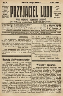 Przyjaciel Ludu : organ Polskiego Stronnictwa Ludowego. 1912, nr 8