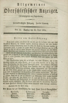 Allgemeiner Oberschlesischer Anzeiger. Jg.32, Quartal 2, Nro. 35 (30 April 1834)