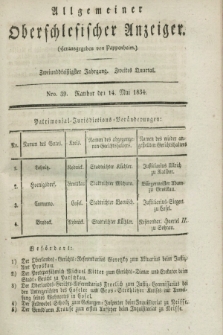 Allgemeiner Oberschlesischer Anzeiger. Jg.32, Quartal 2, Nro. 39 (14 Mai 1834)
