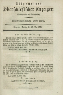 Allgemeiner Oberschlesischer Anzeiger. Jg.32, Quartal 2, Nro. 43 (28 Mai 1834)