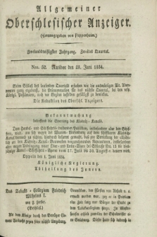 Allgemeiner Oberschlesischer Anzeiger. Jg.32, Quartal 2, Nro. 52 (28 Juni 1834)