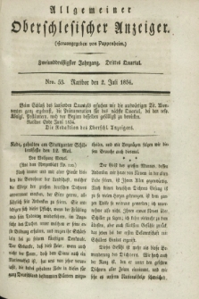 Allgemeiner Oberschlesischer Anzeiger. Jg.32, Quartal 3, Nro. 53 (2 Juli 1834)