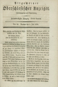 Allgemeiner Oberschlesischer Anzeiger. Jg.32, Quartal 3, Nro. 54 (5 Juli 1834)