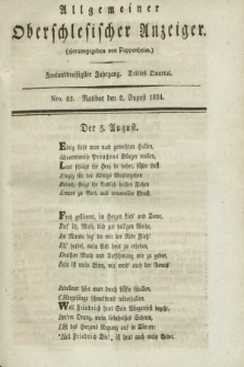 Allgemeiner Oberschlesischer Anzeiger. Jg.32, Quartal 3, Nro. 62 (2 August 1834)