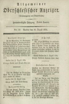 Allgemeiner Oberschlesischer Anzeiger. Jg.32, Quartal 3, Nro. 67 (20 August 1834)