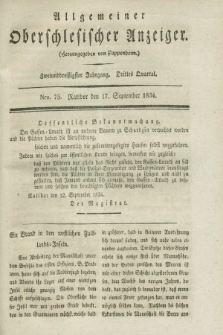 Allgemeiner Oberschlesischer Anzeiger. Jg.32, Quartal 3, Nro. 75 (17 September 1834)